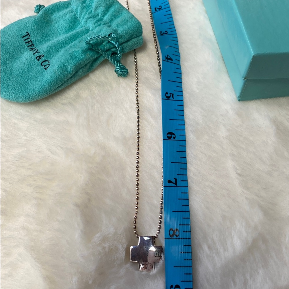 NEW Tiffany & Co. 925 Sterling Silver Roman Cross Pendant Necklace - Picture 5 of 5